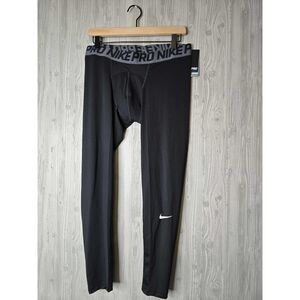 Nike Pro Men’s Compression Leggings Tights XL Black Gray Dri-FIT Performance